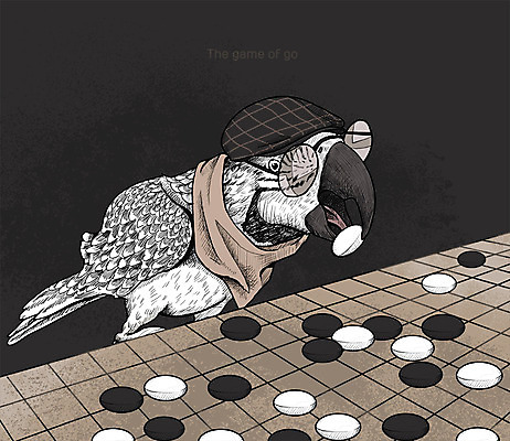 PSD 모자 일러스트 취미 사람없음 귀여움 활발 스케치 즐거움 앵무새 바둑 바둑알 바둑판 안경낌 금강앵무새 국내일러스트 잡화 감정 안경 컨셉 놀이 조류 미술 파일형식