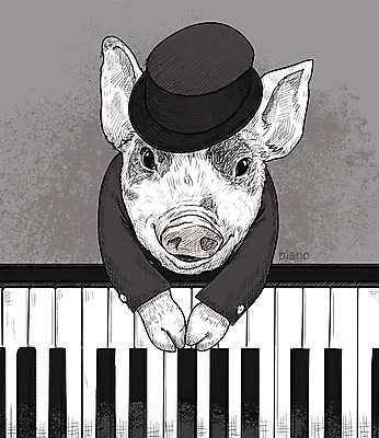 PSD 모자 악기 일러스트 취미 사람없음 귀여움 활발 돼지 피아노건반 건반 피아노 건반악기 스케치 즐거움 국내일러스트 잡화 감정 음악 컨셉 포유류 미술 파일형식