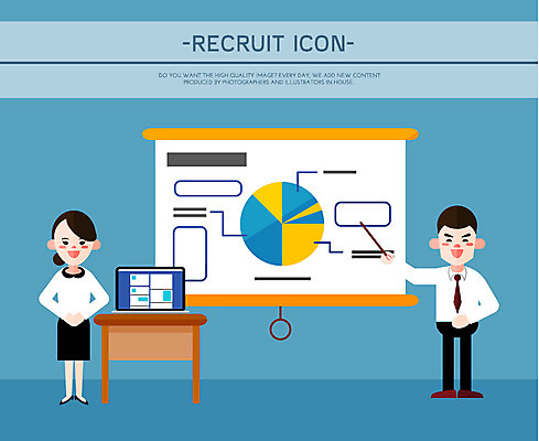 아이콘 직업 여자 남자 회의 그래프 성인 두명 노트북 세트 구직 발표 프레젠테이션 플랫아이콘 2D아이콘 AI파일 컨셉 비즈니스 사람 전자제품 파일형식 벡터