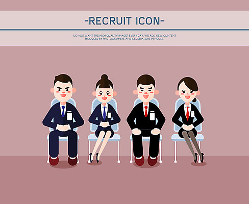 아이콘 직업 여자 남자 의자 정장 여러명 성인 세트 구직 플랫아이콘 면접 취업준비생 2D아이콘 AI파일 옷 가구 다수 컨셉 비즈니스 사람 파일형식 벡터