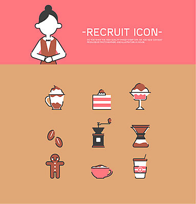 아이콘 직업 여자 커피 한명 성인 세트 쿠키 케이크 원두 종이컵 플랫아이콘 바리스타 그라인더 드립커피 2D아이콘 AI파일 1 음료 디저트 사람 컵 일회용 커피용품 파일형식 벡터