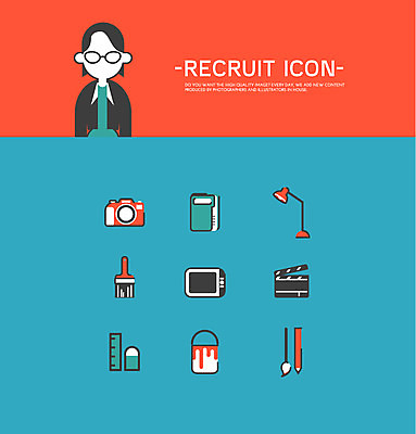 아이콘 직업 남자 자 한명 성인 세트 태블릿 카메라 스탠드 붓 클래퍼보드 디자이너 플랫아이콘 지우개 파일 페인트통 페인트붓 2D아이콘 AI파일 1 문구용품 학용품 조명 통 사람 전자제품 스마트기기 페인트 파일형식 벡터