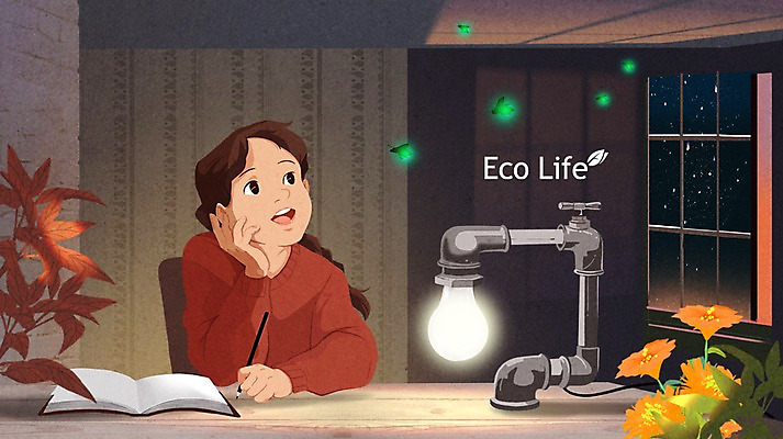 PSD 여자 꽃 어린이 일러스트 전구 창문 나뭇잎 실내 한명 책 연필 턱괴기 재활용 에코 파이프 에코라이프 반딧불이 업사이클링 그린슈머 국내일러스트 식물 1 라이프스타일 곤충 잎 모션 학용품 사람 내부 필기구 환경 친환경 파일형식