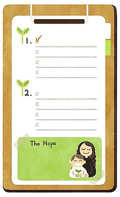 PSD 여자 남자 어린이 일러스트 성인 두명 새싹 희망 서류판 체크리스트 프레임일러스트 국내일러스트 식물 감정 프레임 사람 사무용품 파일형식