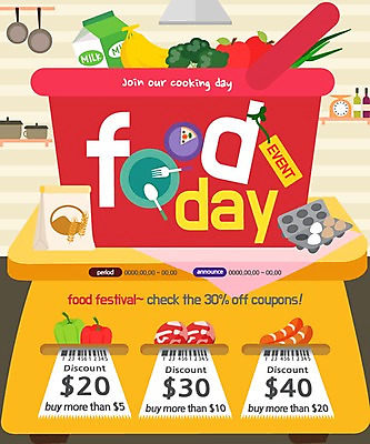 PSD 템플릿 접시 웹템플릿 포크 과일 주방용품 피자 이벤트페이지 바나나 생고기 요리 이벤트 사람없음 세일 계란 숟가락 우유 소시지 사과 장바구니 할인쿠폰 이미지템플릿 식기 생활용품 유제품 패스트푸드 서양음식 수저 육류 쇼핑 바구니 알 가공식품 쿠폰 페이지 파일형식