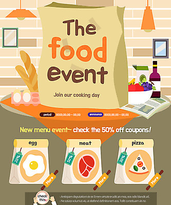 PSD 템플릿 웹템플릿 액자 과일 조명 피자 이벤트페이지 생고기 요리 이벤트 사람없음 계란 바게트 계란프라이 와인병 밀대 이미지템플릿 빵 주방용품 병_용기 패스트푸드 서양음식 육류 와인 알 계란요리 페이지 파일형식
