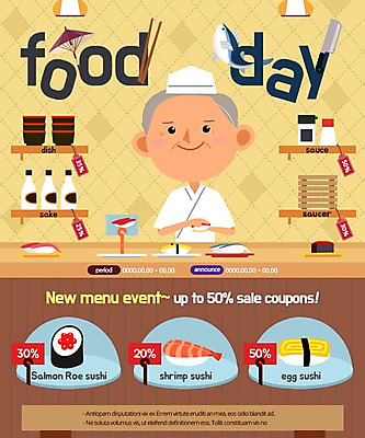PSD 템플릿 남자 웹템플릿 젓가락 선반 이벤트페이지 요리사모자 어류 요리 한명 이벤트 성인 세일 요리사 초밥 조리복 식칼 일본음식 이미지템플릿 직업 모자_잡화 1 음식 가구 유니폼 주방용품 수저 사람 수중동물 페이지 파일형식