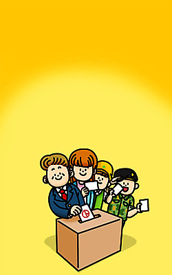 PSD 여자 남자 일러스트 여러명 성인 투표 선거 투표용지 투표함 SD캐릭터 기표문양 유권자 국내일러스트 일러캐릭터 캐릭터 문양 다수 사람 민주주의 파일형식