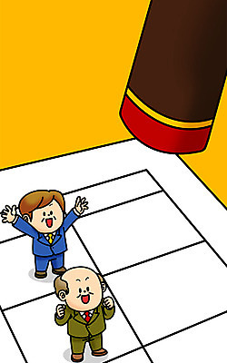 PSD 남자 일러스트 성인 두명 투표 선거 투표용지 SD캐릭터 기표봉 국내일러스트 일러캐릭터 캐릭터 사람 민주주의 파일형식