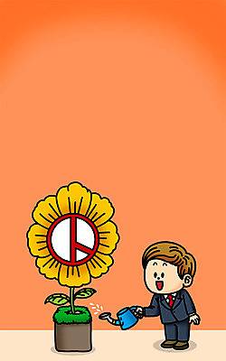 PSD 남자 꽃 화분 일러스트 한명 성인 투표 선거 물주기 SD캐릭터 기표문양 국내일러스트 일러캐릭터 식물 캐릭터 1 문양 모션 사람 민주주의 파일형식