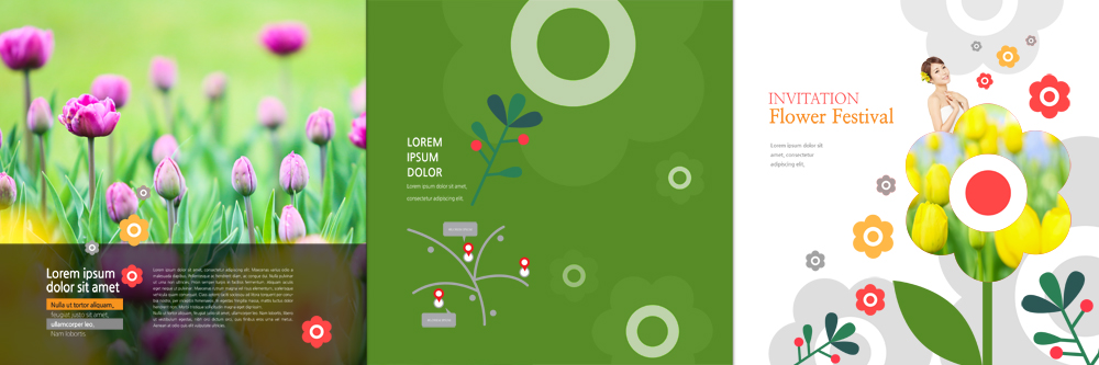 PSD 템플릿 표지디자인 북디자인 출판디자인 여자 표지 꽃 리플렛 북커버 3단접지 한명 팜플렛 상반신 성인 30대 축제 봄 튤립 일본인 약도 이미지템플릿 외국인 식물 1 계절 지도 사람 동양인 장년 파일형식