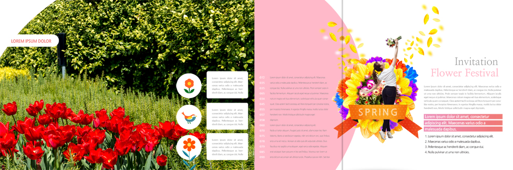 전신 PSD 템플릿 표지디자인 북디자인 출판디자인 여자 꽃 리본 내지 리플렛 꽃다발 꽃밭 북커버 3단접지 해바라기 한명 서기 팜플렛 20대 성인 뒷모습 축제 봄 한국인 튤립 춤 이미지템플릿 식물 1 계절 뷰포인트 모션 문화예술 사람 동양인 청년 파일형식