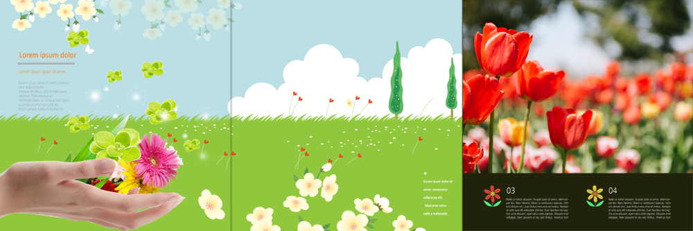 PSD 구름 템플릿 표지디자인 북디자인 손 출판디자인 꽃 내지 리플렛 북커버 3단접지 팜플렛 축제 봄 튤립 이미지템플릿 자연요소 식물 계절 신체부위 파일형식