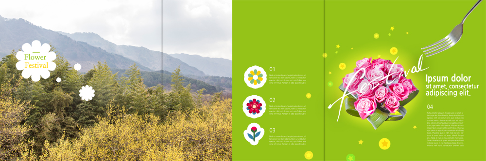 PSD 나무 템플릿 표지디자인 북디자인 출판디자인 꽃 내지 리플렛 꽃다발 포크 북커버 3단접지 산 팜플렛 사람없음 장미 축제 봄 이미지템플릿 식물 식기 계절 파일형식