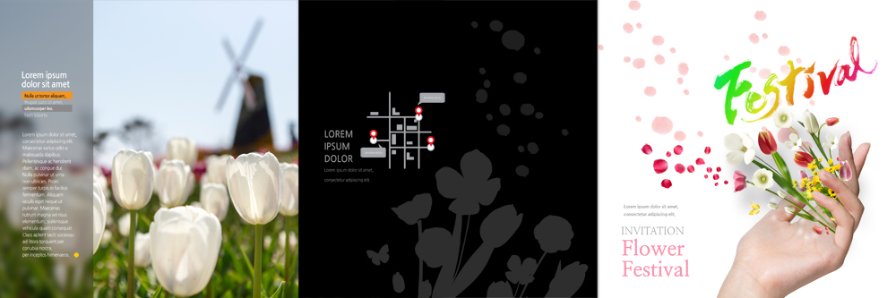 PSD 템플릿 표지디자인 북디자인 손 출판디자인 표지 꽃잎 꽃 리플렛 북커버 3단접지 팜플렛 축제 봄 풍차 튤립 약도 이미지템플릿 식물 계절 지도 신체부위 파일형식