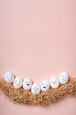 포토 JPG 기독교 종교 백그라운드 십자가 표정 사람없음 둥지 부활절계란 국내포토 부활절 계란 파일형식