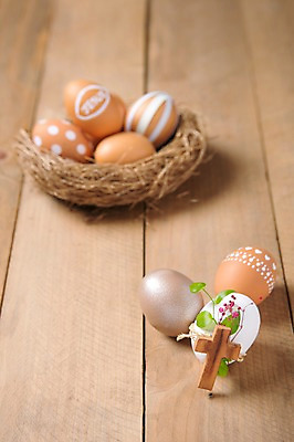 포토 JPG 기독교 종교 백그라운드 십자가 나뭇잎 사람없음 둥지 부활절계란 국내포토 잎 부활절 계란 파일형식