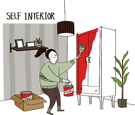 여자 화분 가구 액자 일러스트 조명 선반 실내 한명 성인 인테리어 페인트 페인트칠 장롱 페인트통 페인트붓 DIY 셀프 셀프인테리어 자급자족라이프 국내일러스트 AI파일 1 라이프스타일 디자인 생활용품 페인팅 통 사람 취미 내부 붓 파일형식 벡터