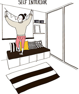 여자 가구 액자 쿠션 일러스트 창문 선반 실내 한명 성인 인테리어 카펫 DIY 셀프 셀프인테리어 자급자족라이프 국내일러스트 AI파일 1 라이프스타일 디자인 생활용품 사람 취미 내부 파일형식 벡터