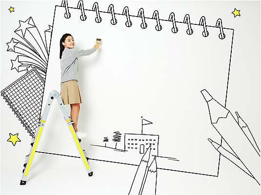 편집 편집이미지 학생 여자 교육 교복 사다리 학교 중학생 청소년 포토일러 한명 한국인 합성 페인트붓 이미지편집 AI파일 1 옷 사람 동양인 도구 붓 파일형식 벡터