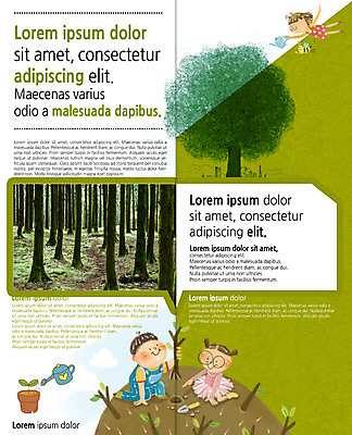 PSD 나무 템플릿 편집 표지디자인 북디자인 출판디자인 내지 화분 어린이 리플렛 2단접지 북커버 소녀 소년 팜플렛 세명 새싹 자연보호 환경 그린캠페인 물뿌리개 숲 벌 모종삽 식목일 나무심기 묘목 이미지템플릿 식물 여자 기념일 남자 캠페인 곤충 자연 사람 보호 삽 심기 파일형식