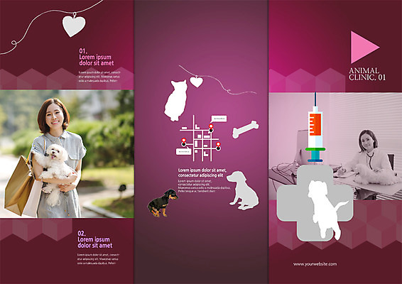 PSD 템플릿 편집 표지디자인 북디자인 출판디자인 여자 표지 리플렛 북커버 3단접지 의학 주사기 웃음 팜플렛 상반신 성인 두명 30대 쇼핑백 한국인 개 약도 동물병원 수의사 개뼈다귀 반려 이미지템플릿 지도 가방 포유류 의료기기 표정 병원 사람 동양인 장년 의사 애견간식 파일형식