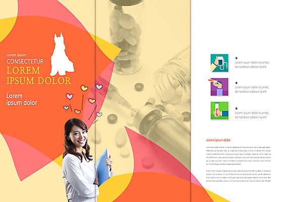 PSD 템플릿 편집 표지디자인 북디자인 출판디자인 여자 내지 리플렛 북커버 3단접지 의학 한명 웃음 팜플렛 상반신 20대 성인 옆모습 알약 한국인 약병 동물병원 수의사 반려 서류판 이미지템플릿 1 뷰포인트 표정 병원 사람 동양인 청년 약 사무용품 의사 병_담는 파일형식