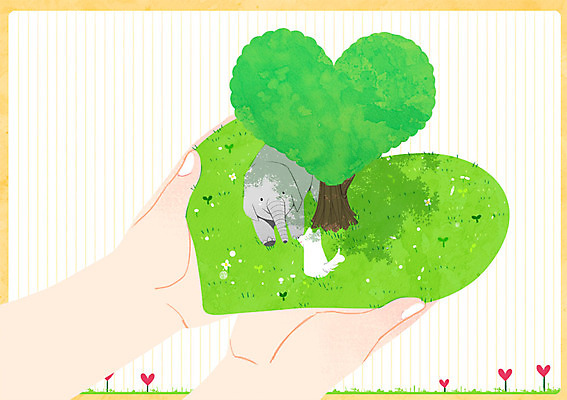 PSD 나무 손 어린이 일러스트 코끼리 프레임 초원 신체부위 하트 강아지 프레임일러스트 하트프레임 국내일러스트 모양 식물 포유류 사람 반려동물 개 파일형식