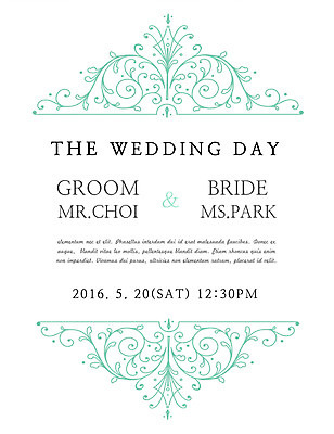 PSD 문양 결혼 일러스트 프레임 사람없음 청첩장 당초문 국내일러스트 카드_감사 이벤트 파일형식