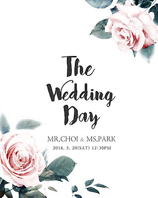 PSD 꽃 결혼 일러스트 수채화 프레임 사람없음 장미 청첩장 국내일러스트 식물 카드_감사 이벤트 파일형식