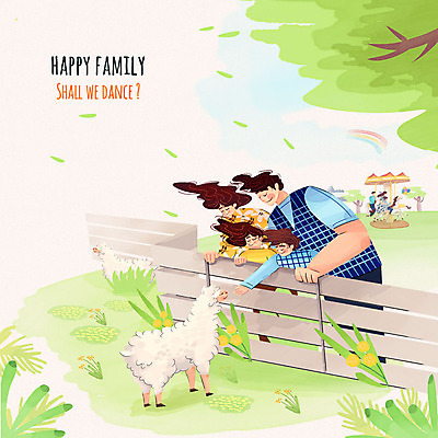 PSD 나무 여자 남자 꽃 행복 어린이 일러스트 가족 수채화 동물원 여러명 성인 울타리 화목 양 풀잎 회전목마 나무울타리 국내일러스트 식물 감정 다수 컨셉 잎 포유류 관계 사람 담장 풀_식물 놀이기구 파일형식