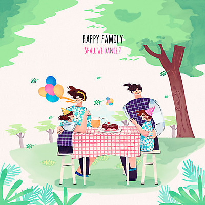 PSD 나무 여자 남자 행복 어린이 의자 일러스트 가족 탁자 수채화 여러명 성인 케이크 화목 고깔모자 풀잎 생일파티 풍선 생일상 국내일러스트 식물 모자_잡화 감정 가구 다수 컨셉 잎 관계 디저트 사람 풀_식물 생일 파일형식