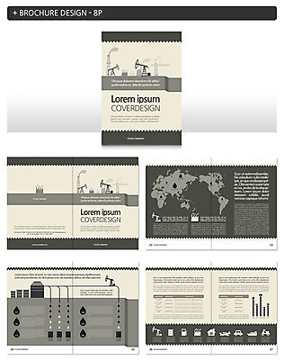 템플릿 ZIP 비즈니스 공장 그래프 팜플렛 사람없음 글로벌 석유 석유시추 인디자인 INDD 이미지템플릿 공업 파일형식