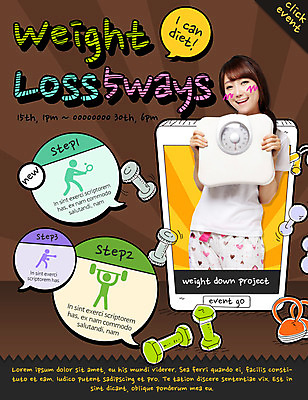 PSD 템플릿 여자 웹템플릿 이벤트페이지 한명 이벤트 성인 스마트폰 운동 아령 한국인 체중계 이미지템플릿 1 건강 사람 동양인 핸드폰 스마트기기 페이지 파일형식