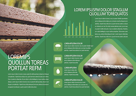 구름 템플릿 편집 표지디자인 북디자인 출판디자인 내지 리플렛 북커버 벤치 우산 3단접지 그래프 날씨 팜플렛 사람없음 초록색 비 빗방울 이미지템플릿 AI파일 자연요소 컬러 의자 비_날씨 파일형식 벡터