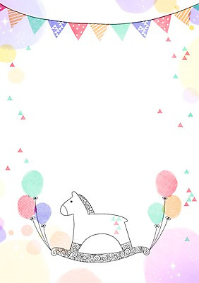 PSD 백그라운드 일러스트 사람없음 목마 감성 풍선 파스텔 가랜드 프레임일러스트 국내일러스트 컨셉 학용품 프레임 파티용품 파일형식