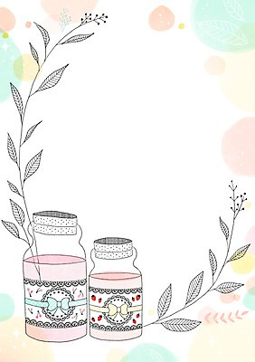 PSD 리본 백그라운드 일러스트 사람없음 잼 감성 파스텔 프레임일러스트 국내일러스트 컨셉 학용품 프레임 소스_음식 파일형식