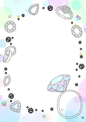 PSD 백그라운드 일러스트 사람없음 보석 다이아몬드 감성 파스텔 다이아몬드반지 프레임일러스트 국내일러스트 컨셉 학용품 프레임 반지 광석 파일형식