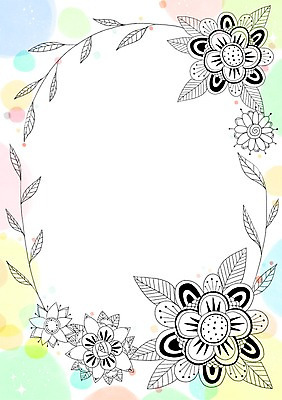 PSD 꽃잎 백그라운드 일러스트 나뭇잎 사람없음 감성 파스텔 프레임일러스트 국내일러스트 꽃 컨셉 잎 학용품 프레임 파일형식