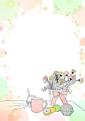 PSD 꽃 화분 백그라운드 일러스트 사람없음 머그컵 레몬 감성 파스텔 테이블매트 프레임일러스트 국내일러스트 식물 컨셉 과일 학용품 프레임 컵 식탁보 파일형식