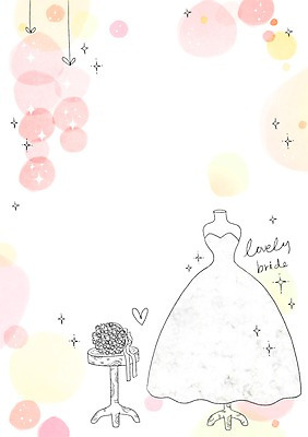 PSD 부케 웨딩드레스 백그라운드 일러스트 탁자 사람없음 감성 파스텔 프레임일러스트 국내일러스트 드레스 꽃다발 가구 컨셉 학용품 프레임 파일형식