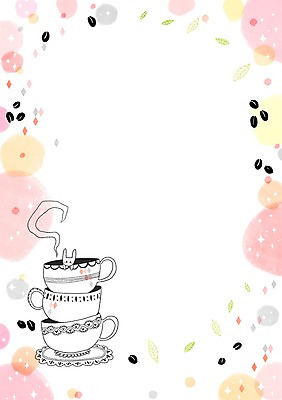 PSD 백그라운드 일러스트 사람없음 머그컵 원두 토끼 커피잔 감성 파스텔 프레임일러스트 국내일러스트 커피 컨셉 포유류 학용품 잔 프레임 컵 반려동물 파일형식