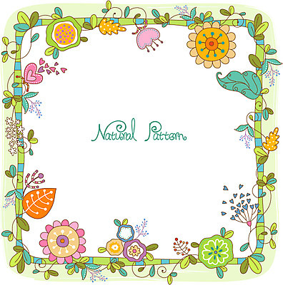 꽃 줄기 백그라운드 잎 패턴 일러스트 사람없음 봄 하트 내추럴 패턴프레임 국내일러스트 AI파일 모양 식물 계절 무늬 프레임 파일형식 벡터