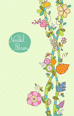 꽃 줄기 백그라운드 잎 패턴 일러스트 사람없음 봄 하트 내추럴 패턴프레임 국내일러스트 AI파일 모양 식물 계절 무늬 프레임 파일형식 벡터