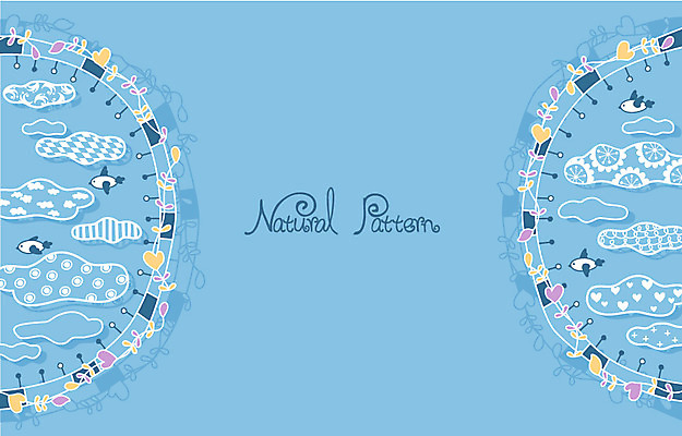 구름 줄기 백그라운드 무지개 패턴 일러스트 조류 사람없음 하트 내추럴 패턴프레임 국내일러스트 AI파일 자연요소 모양 식물 동물 무늬 프레임 파일형식 벡터