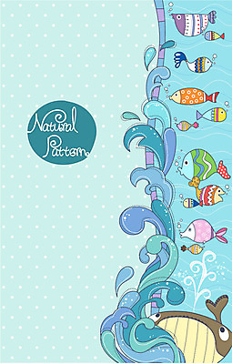 물결 파도 바다 백그라운드 패턴 일러스트 물줄기 어류 사람없음 태양 고래 내추럴 패턴프레임 국내일러스트 AI파일 자연요소 무늬 포유류 프레임 물 수중동물 파일형식 벡터