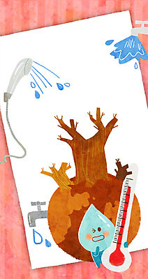 PSD 나무 지구 일러스트 사람없음 물방울 온도계 체온계 수도꼭지 샤워기 가뭄 물절약 물방울캐릭터 국내일러스트 일러캐릭터 식물 캐릭터 날씨 절약 파일형식