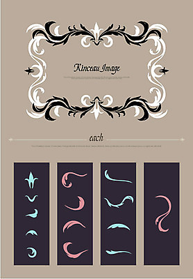 백그라운드 잎 패턴 일러스트 프레임 사람없음 덩굴 당초문 젠탱글 국내일러스트 AI파일 식물 문양 무늬 파일형식 벡터
