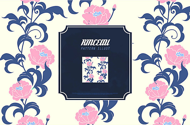 꽃 백그라운드 잎 패턴 일러스트 프레임 사람없음 덩굴 당초문 젠탱글 국내일러스트 AI파일 식물 문양 무늬 파일형식 벡터