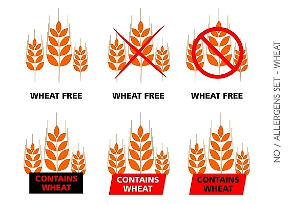 JPG 해외이미지 일러스트 곡류 사람없음 주황색 금지 밀 해외202004 글루텐프리 글루틴 해외일러스트 컬러 파일형식 이미지허브